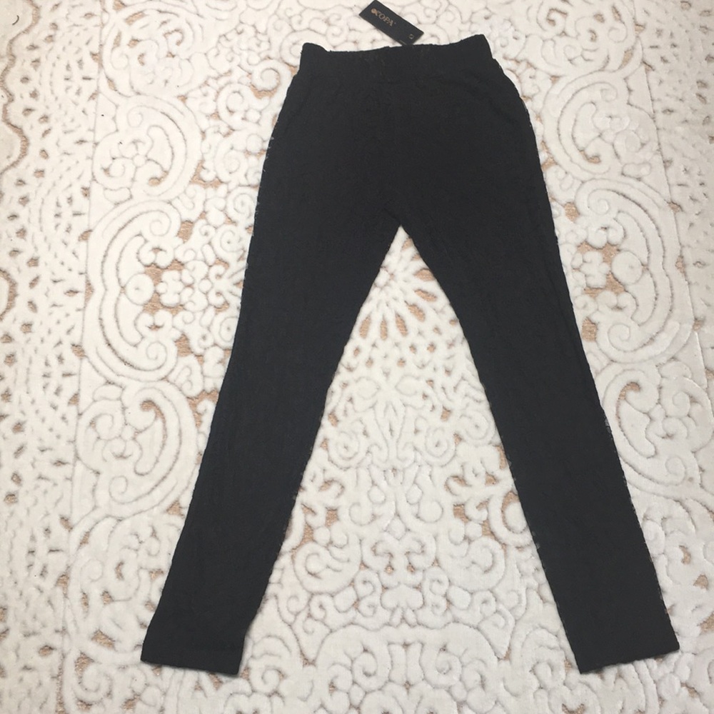 Lace Overlay Leggings